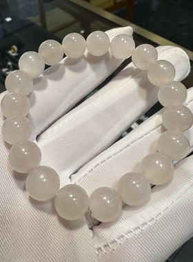 卡10mm星光藕粉和田玉手串
