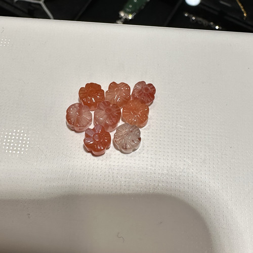 冰种花朵小花正红川料南红