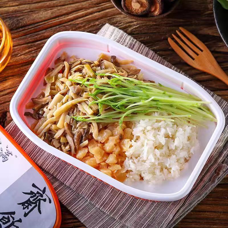 斋饭自热米饭煲仔佛家纯素快餐盒饭香菇笋干什锦仿荤食品全素速食
