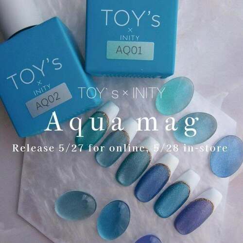 2024 日本新品 Inity Toy's Aqua mag水色蓝色猫眼甲油胶 猫眼胶