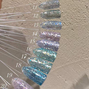 Enoi Galiter  冷色系蓝紫色 闪片碎钻胶 闪粉闪钻系列 gt11-gt20