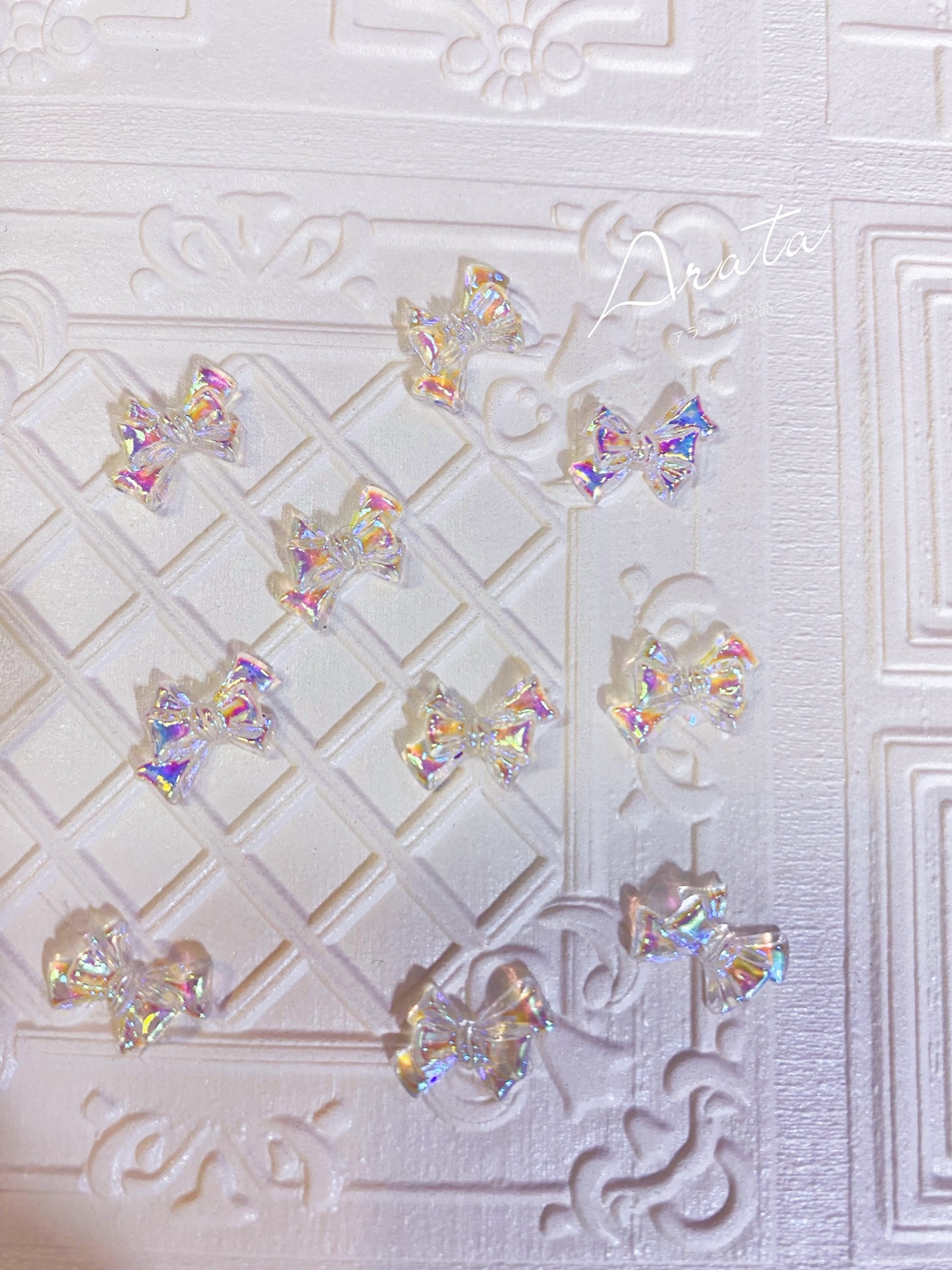 百搭极光幻彩透明网红蝴蝶结