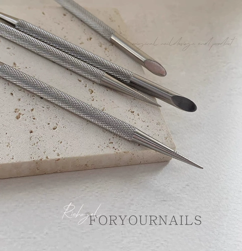 Двусторонняя дизайнерская отшелушивающая глина, набор маникюрных инструментов для маникюра, зеркальный эффект