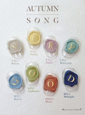 Arata 烫金美甲贴纸 韩国同款火漆印章风爆款复古指甲大英文字母