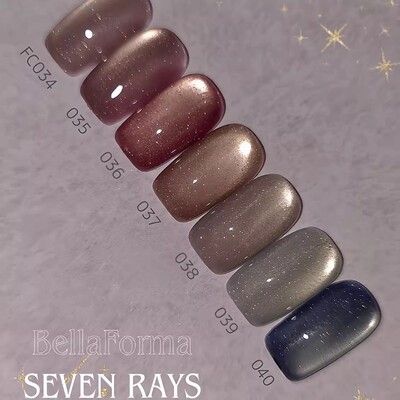 日本Bella Forma 七彩极光美甲猫眼胶透明感玻璃珠百搭猫眼甲油胶