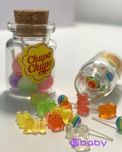 果冻小熊 打翻糖果 棒棒糖 超好搭配 美甲饰品 小卖铺可爱小熊