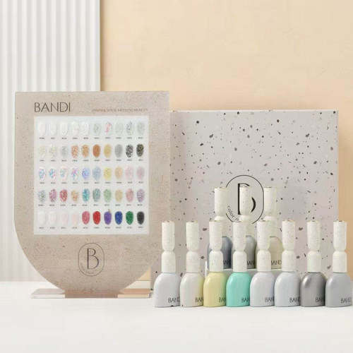 韩国 Bandi Glitter colors 亮片色 闪粉色 50色一套 配原装色板