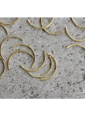 日式 ARATA ins 网红 美甲饰品 金色 真金电镀 立体 微笑线后缘线