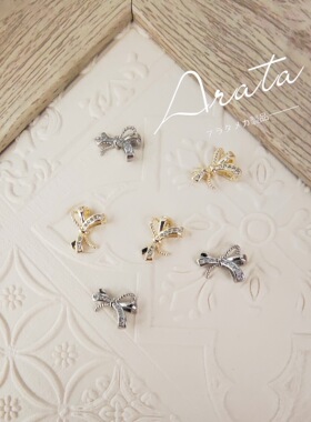 ARATA 今年很火 可爱风 百搭 人气立体 淑女风 名媛风 金银蝴蝶结