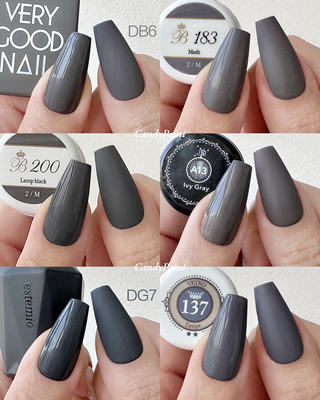 黑灰色合集美甲甲油胶vetro