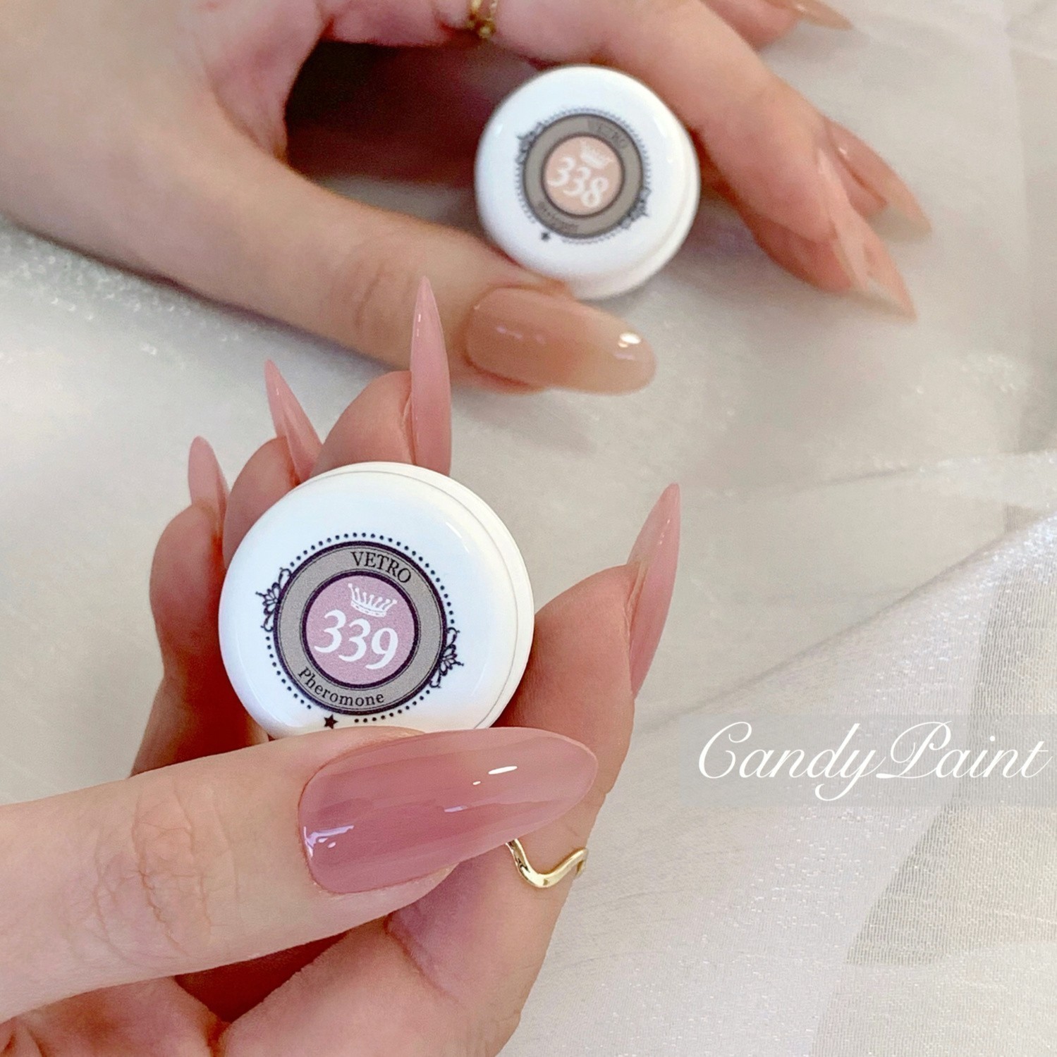 日本 Vetro水感裸色338温柔蜜桃339纯欲透裸粉美甲罐装甲油胶