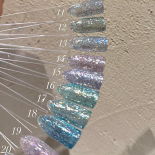 Galiter gt11 冷色系蓝紫色 闪粉闪钻系列 gt20 闪片碎钻胶 Enoi