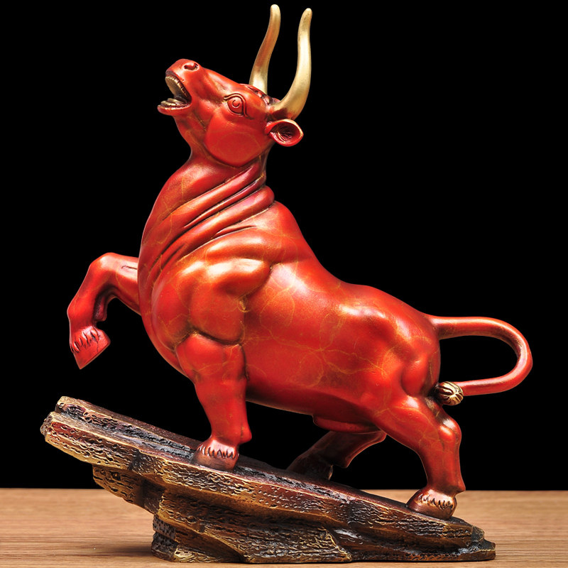 铜牛摆件招财牛牛势风水牛势华尔街牛家居客厅公司装饰品牛的摆件