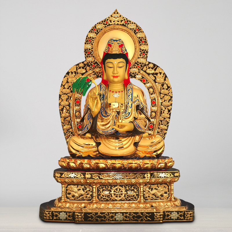 全铜鎏金南海观音佛像摆件滴水观世音菩萨佛堂寺庙大殿供奉工艺品