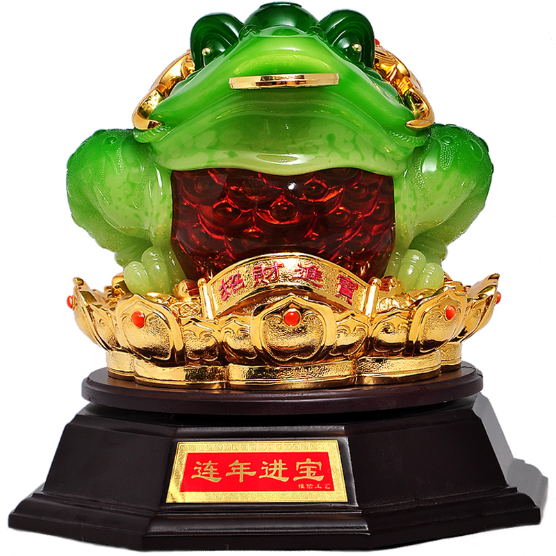 招财金蟾摆件蟾蜍摆设品开业乔迁新居礼品办公室风水办公桌装饰品