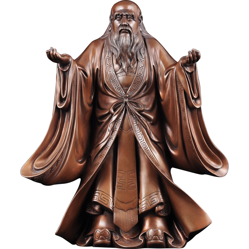 紫铜老子摆件道德天尊老子铜像