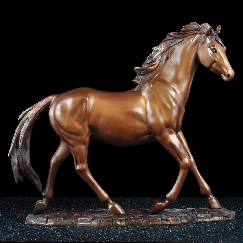 紫铜汗血宝马摆件招财马到成功