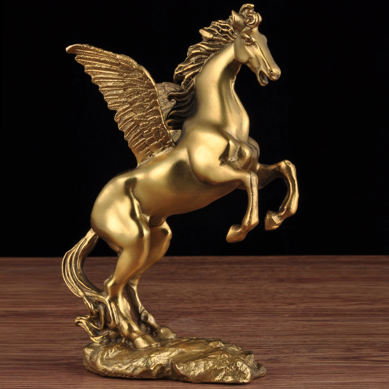 小飞马摆件工艺品全铜招财家居客厅玄关装饰品书房办公室桌面摆设