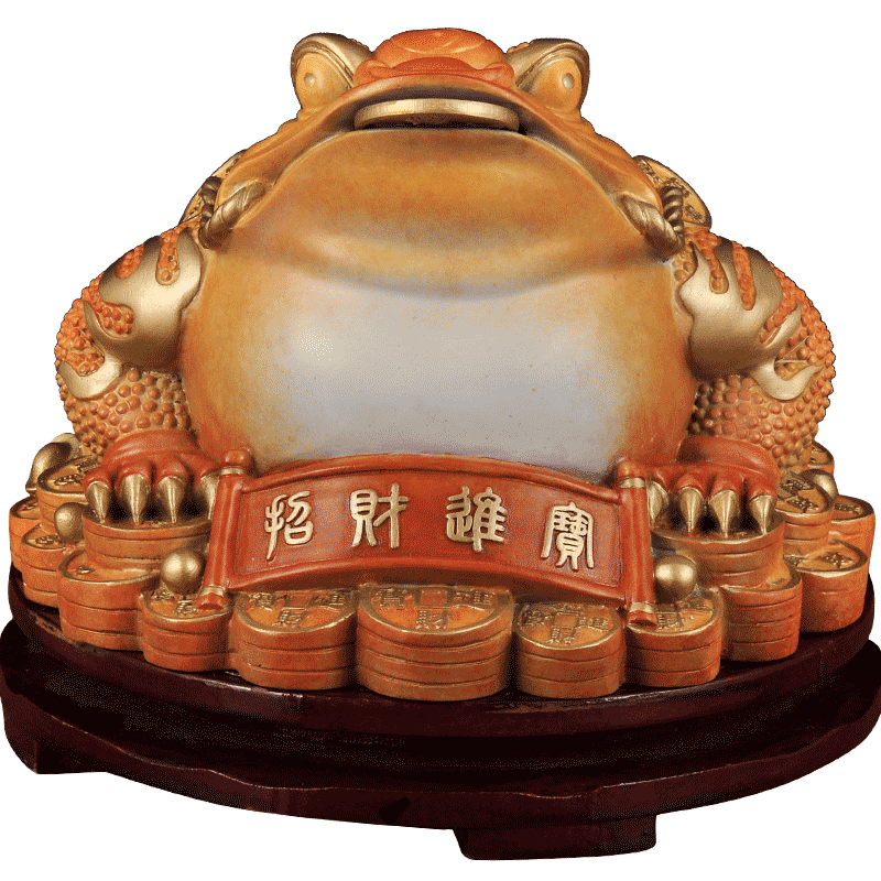莲善堂彩铜金蟾摆件客厅玄关