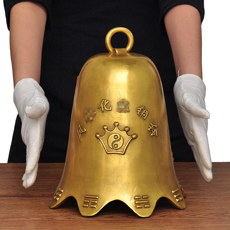 特大号铜铃铛全铜风铃寺庙宝塔屋檐铃铛打铃招财风水挂饰铜钟摆件