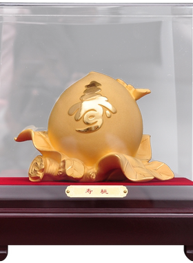 绒沙金寿桃摆件大寿桃工艺品送爷爷奶奶老人生日大寿祝寿贺寿礼物