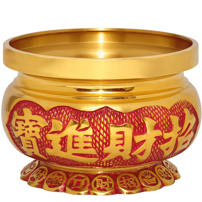 纯铜摆件招财供奉佛前观音插香炉