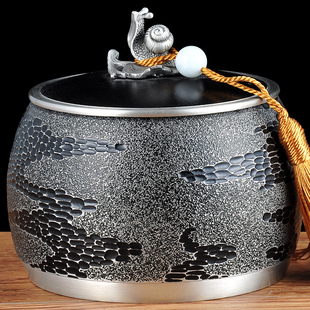 初心纯锡茶叶罐密封罐摆件送同事生日礼物长辈恩师退休定制纪念品