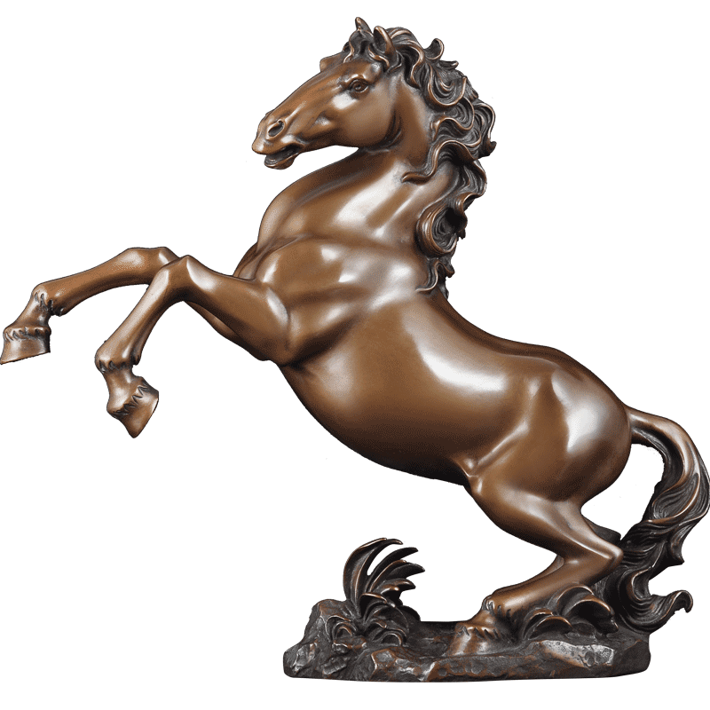 莲善堂紫铜跃马摆件马到成功