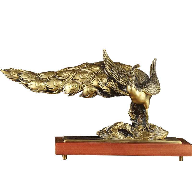 纯铜孔雀招财大堂新房乔迁礼品