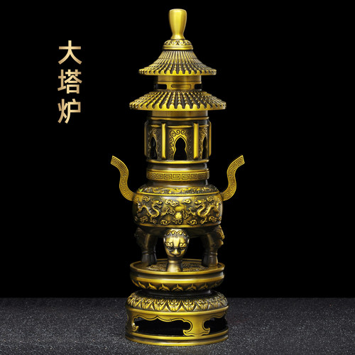 黄铜故宫三层宝鼎香炉香道香熏炉