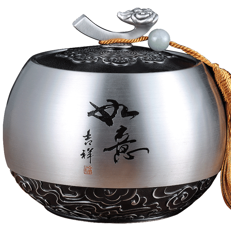 超大特大号锡茶叶罐一斤装纯锡密封罐防潮家用送爸爸生日定制礼品