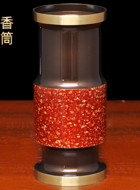 黄铜虹晶香筒招财香桶装香的