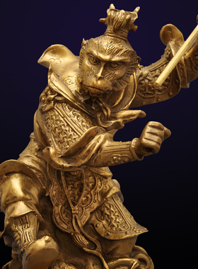 猴子吉祥物十二生肖黄铜工艺品