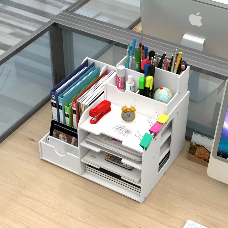책상 보관함 데스크탑 파일 랙 다층 수조 정리 보관함 서랍 파일 프레임