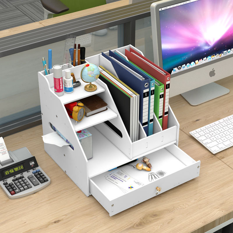 책상 보관함 데스크탑 파일 랙 다층 수조 정리 보관함 서랍 파일 프레임