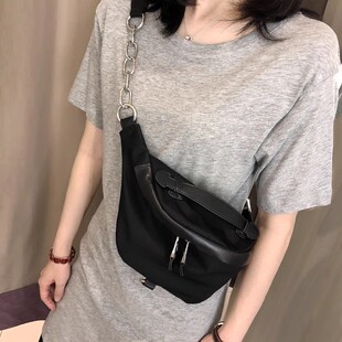 香港休闲百搭斜挎胸包高级感腰包潮新款牛津布女包时尚腋下小挎包