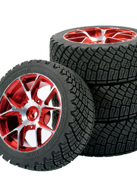 70mm拉力轮胎1:10房车ptg2金属轮毂竞速胎xv02田宫TT02抓地软胎皮