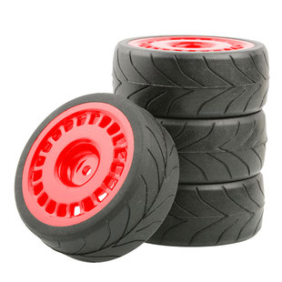 10平跑房车ptg2尼龙轮毂XV01竞速轮胎RS4田宫TT02抓地软胎FW06