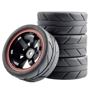 RC房车1:10平跑轮胎TT02公路竞速RS4跑街FW06樱花D4D3平跑车94123