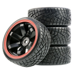 RC车轮1 D5京商FW06 10房车94123花纹硬胎AE86田宫TT02漂移轮胎D4