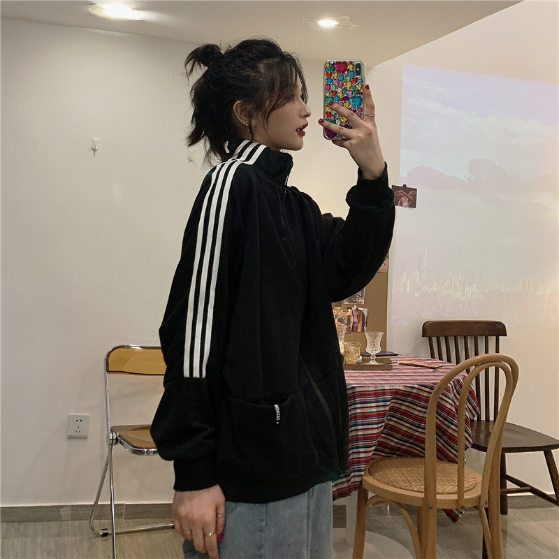 2021 real shot spring loose thin casual loose long sleeve women's size women's dress slim top T-shirt