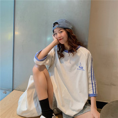 Real shot fashion summer plus plus size women's clothing fat sister slim top short sleeve T-shirt