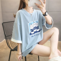 Real shot fashion summer plus plus size women's clothing fat sister slim top short sleeve T-shirt