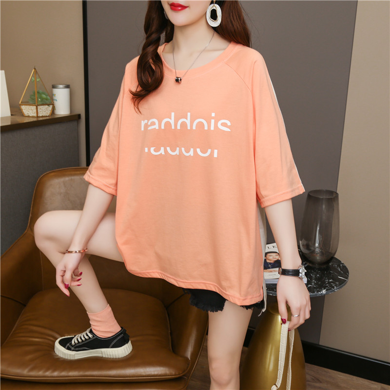 Real shot fashion summer plus plus size women's dress Jin Pang Mei Mei xianshou T-shirt short sleeve T-shirt