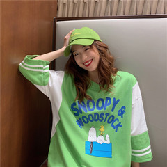 2021實拍潮夏季加肥加大碼女裝胖mm胖妹妹顯瘦上衣短袖T恤