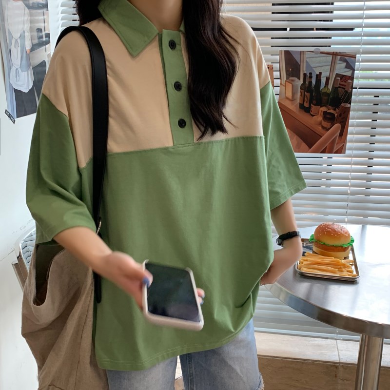 實拍潮夏季加肥加大碼女裝胖胖妹妹顯瘦上衣短袖恤
