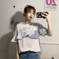 Real shot fashion summer plus plus size women's dress Jin Pang Mei Mei xianshou T-shirt short sleeve T-shirt