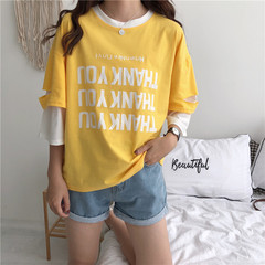 潮夏季加肥加大碼女裝胖胖妹妹顯瘦上衣短袖恤