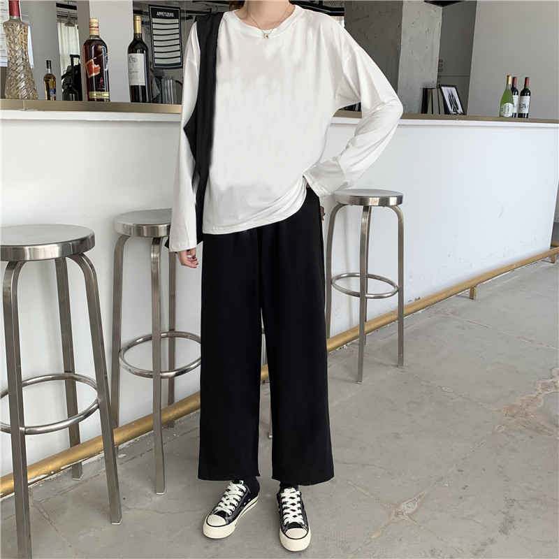 2021 shooting ~ spring clothes loose long sleeve thin casual suit women's two piece long sleeve women's Capris