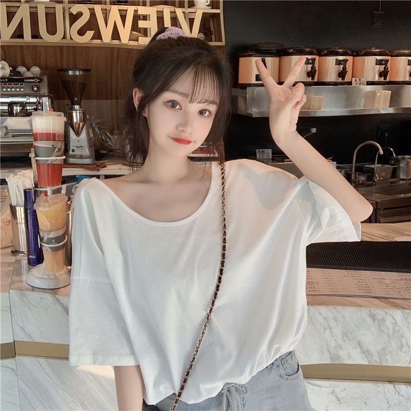 2021 real shot fashion summer fattening plus size women's fat mm fat sister slim top short sleeve T-shirt